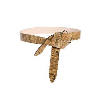 Isabel Marant Iconic Python Pecce Waist Belt Womens Medium Yellow Black Leather